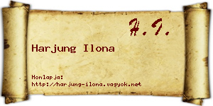 Harjung Ilona névjegykártya